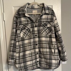 Thread & Supply Plaid Button-Up Jacket